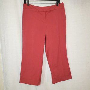 Womens Sz 8 New York & Co Cropped Pants Capri Pants Red #11D